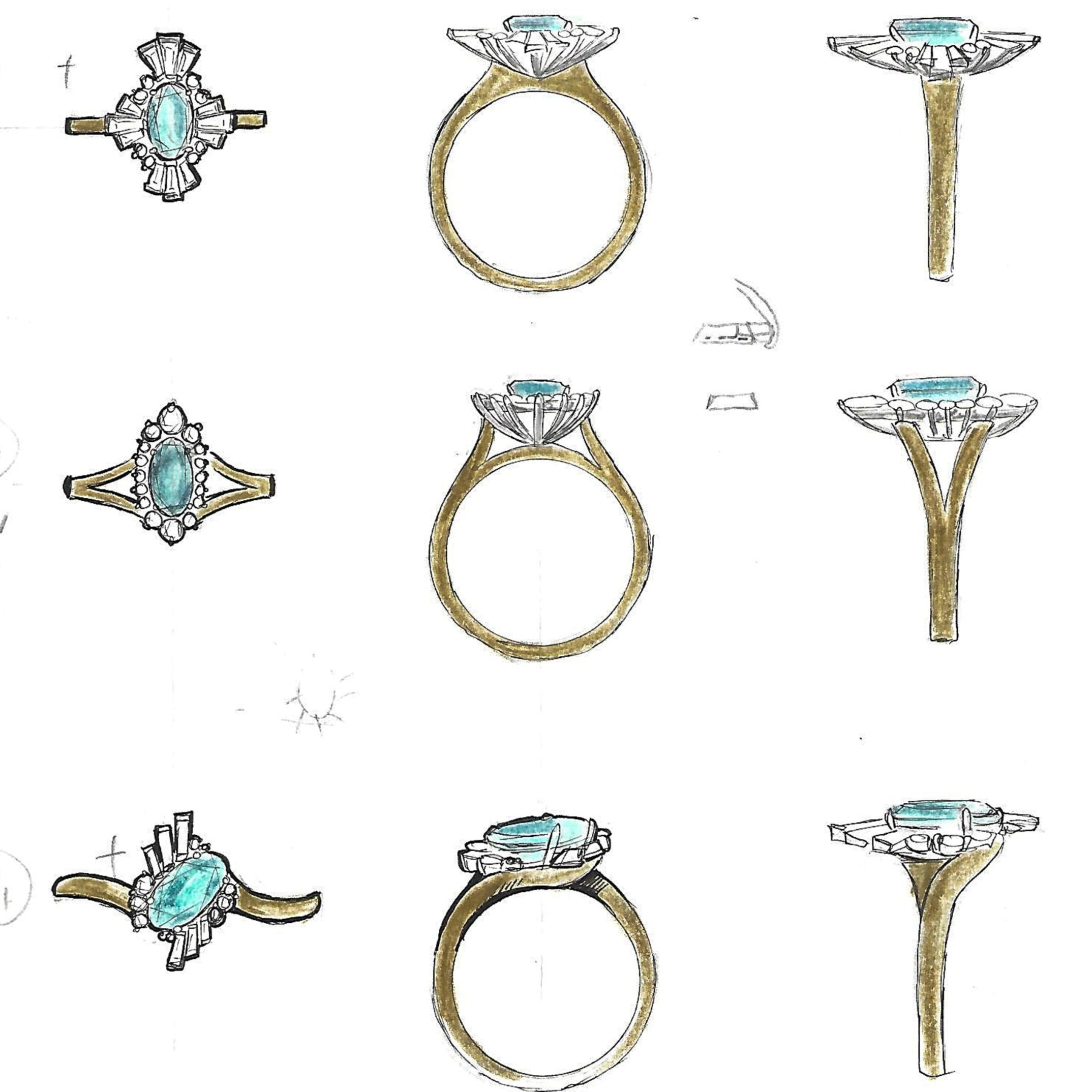 Alternative engagement ring designs crafted in Melbourne.